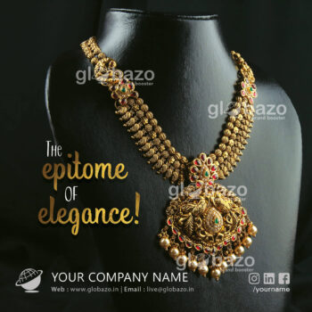 Indian Traditional Antique Gold Necklace With Peacock Design Jewellery-10