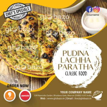 Pudina Lachha Parantha-Bread-06