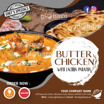 Butter Chicken With Latcha Parantha-mc-65