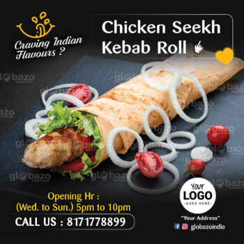 Chicken Seekh Kebab Roll Snacks-173