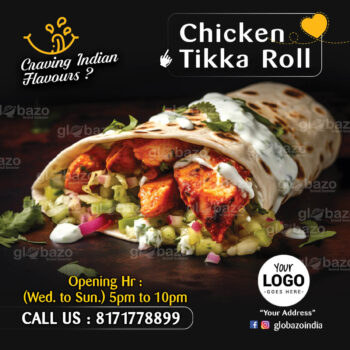 Chicken Tikka Roll Snacks-175