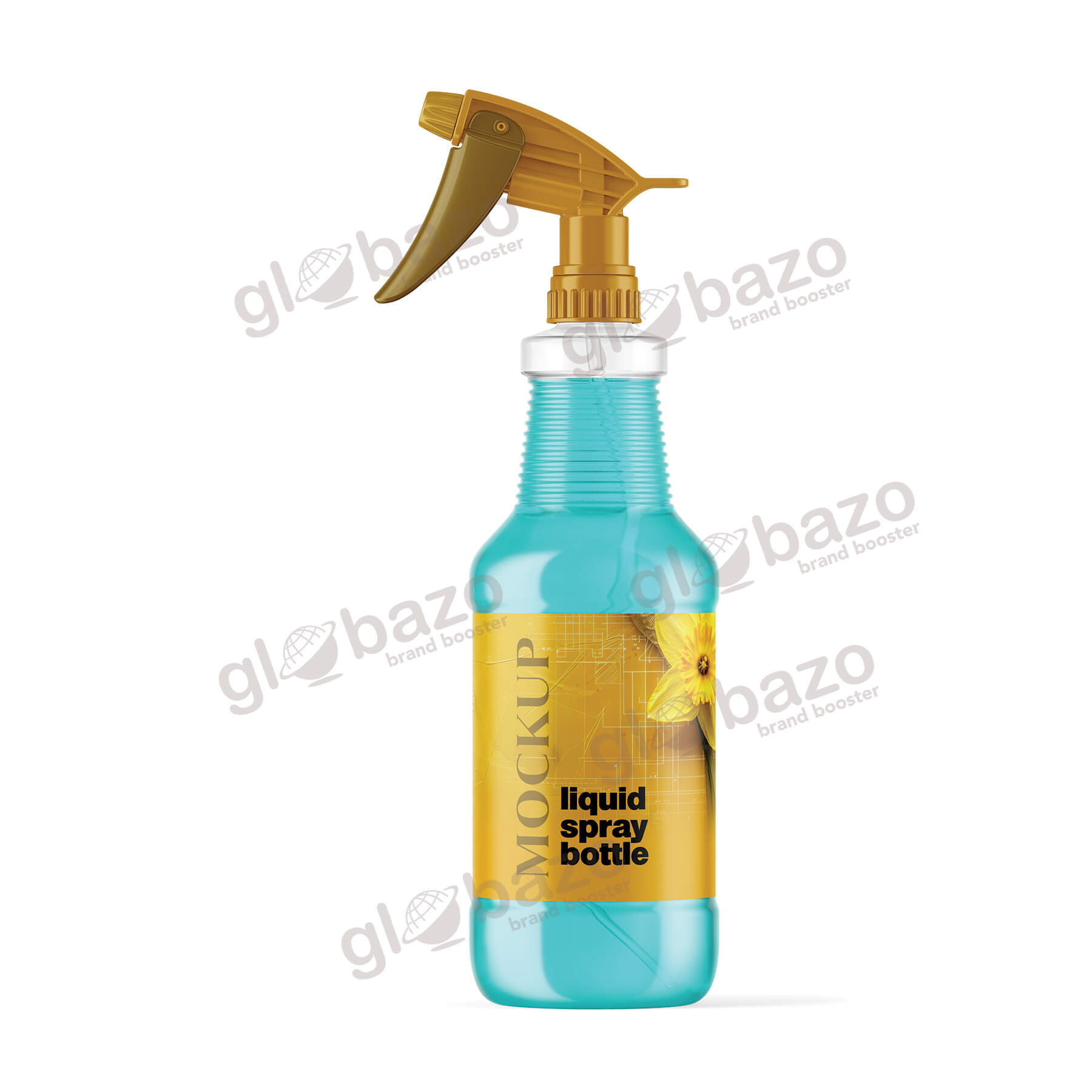 Clear Liquid Spray Bottle Mockup (pkg-130)