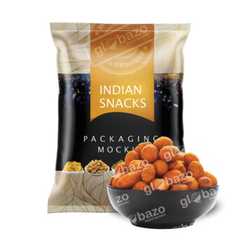 Besan Coated Peanut Pouch Mockup (pkg-807)