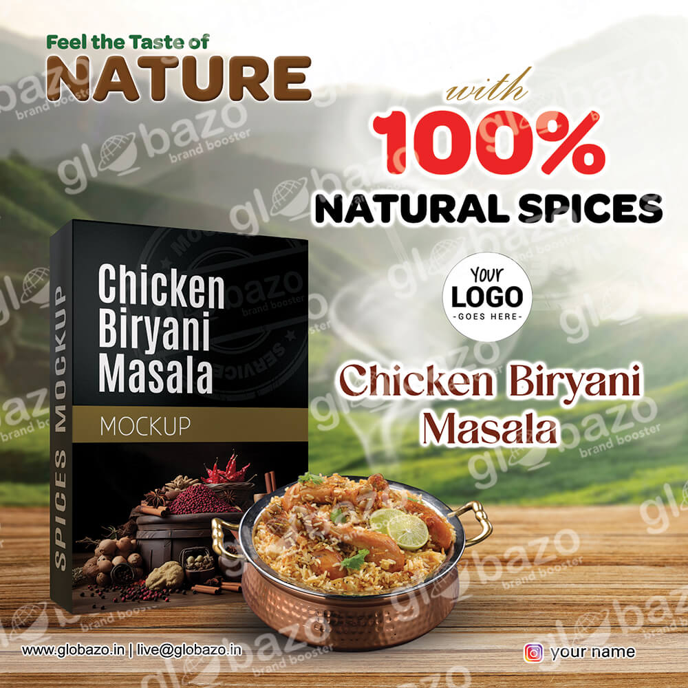 Chicken Biryani Masala Paperbox Creative Mockup (sc-15)