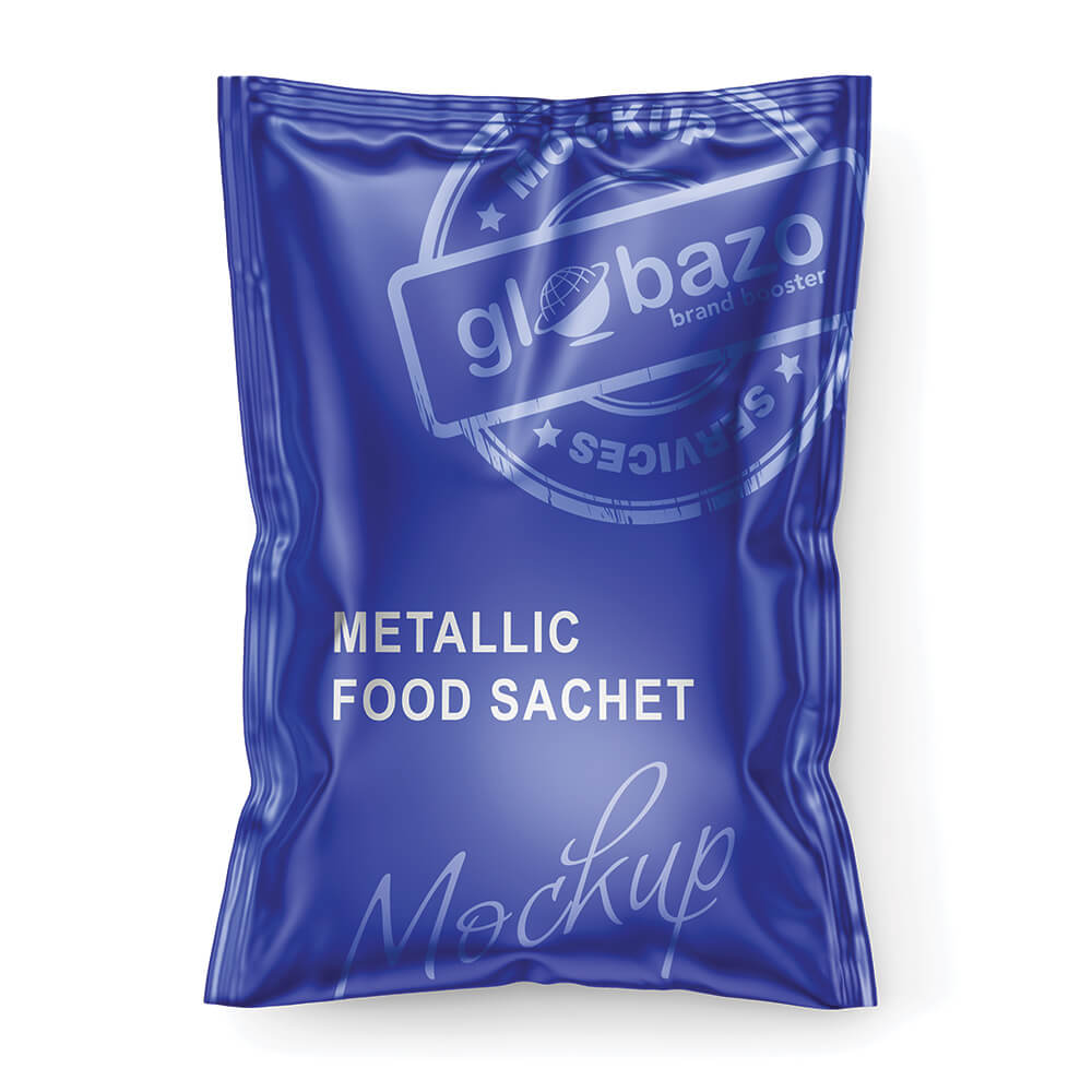Metallic Food Sachet Mockup (pkg-945)