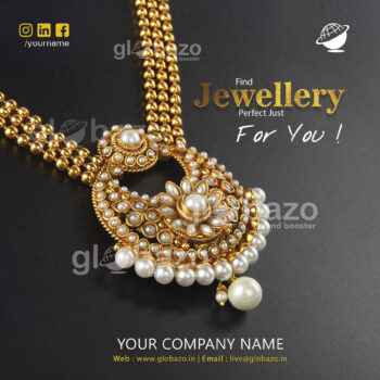 Gold Pearl Necklace Jewellery-01