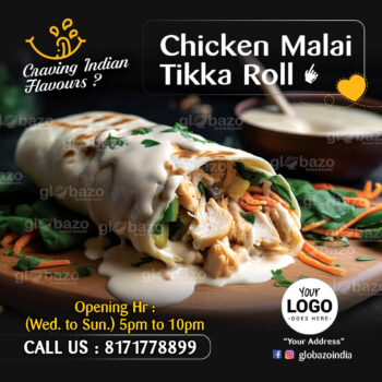 Chicken Malai Tikka Roll Snacks-172
