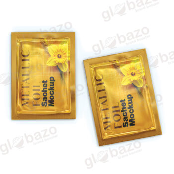 Metallic Foil Sachet Mockup (pkg-139)