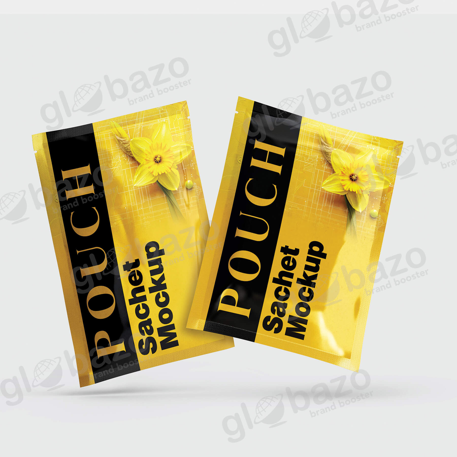Dancing Metallic Sachet Mockup (pkg-170)