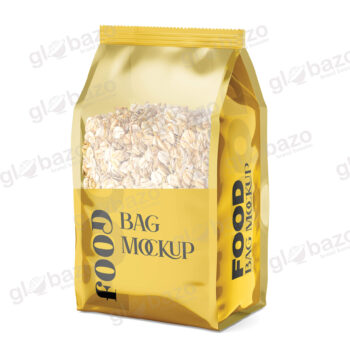 Food Bag With Oatmeal Mockup (pkg-187)