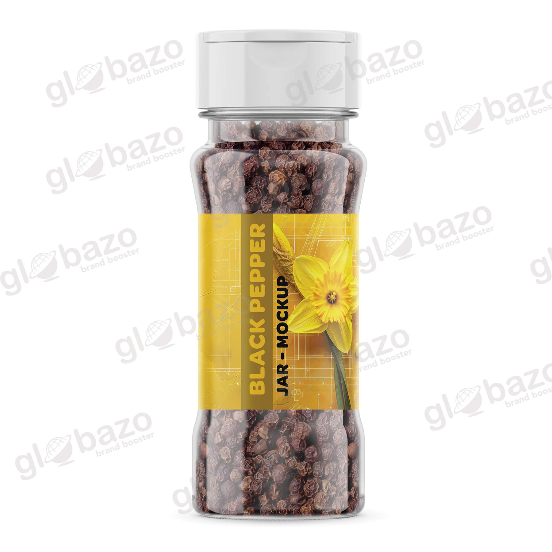 Black Pepper Jar Mockup (pkg-233)