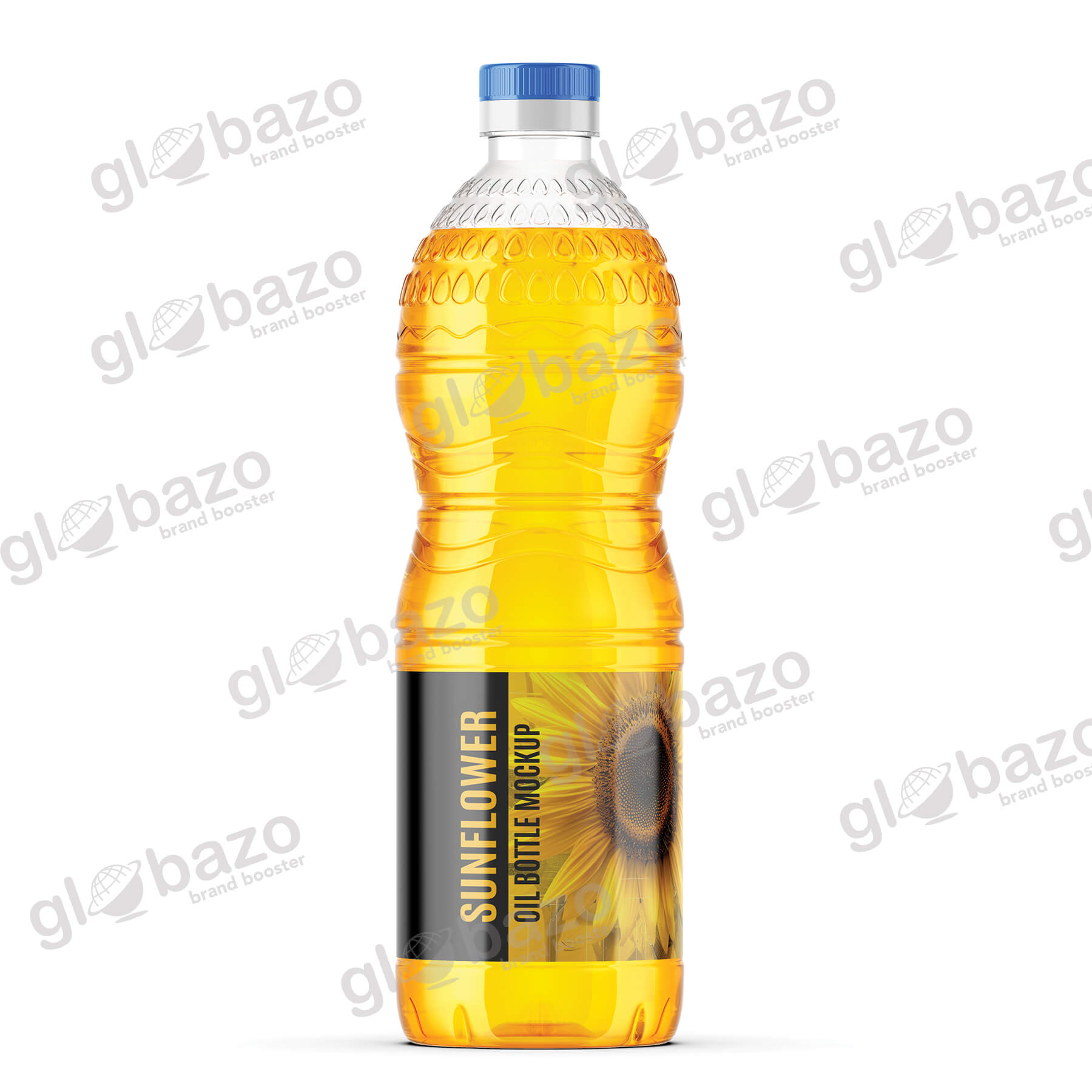 1Ltr. Sunflower Oil Pet Bottle Mockup (pkg-253)
