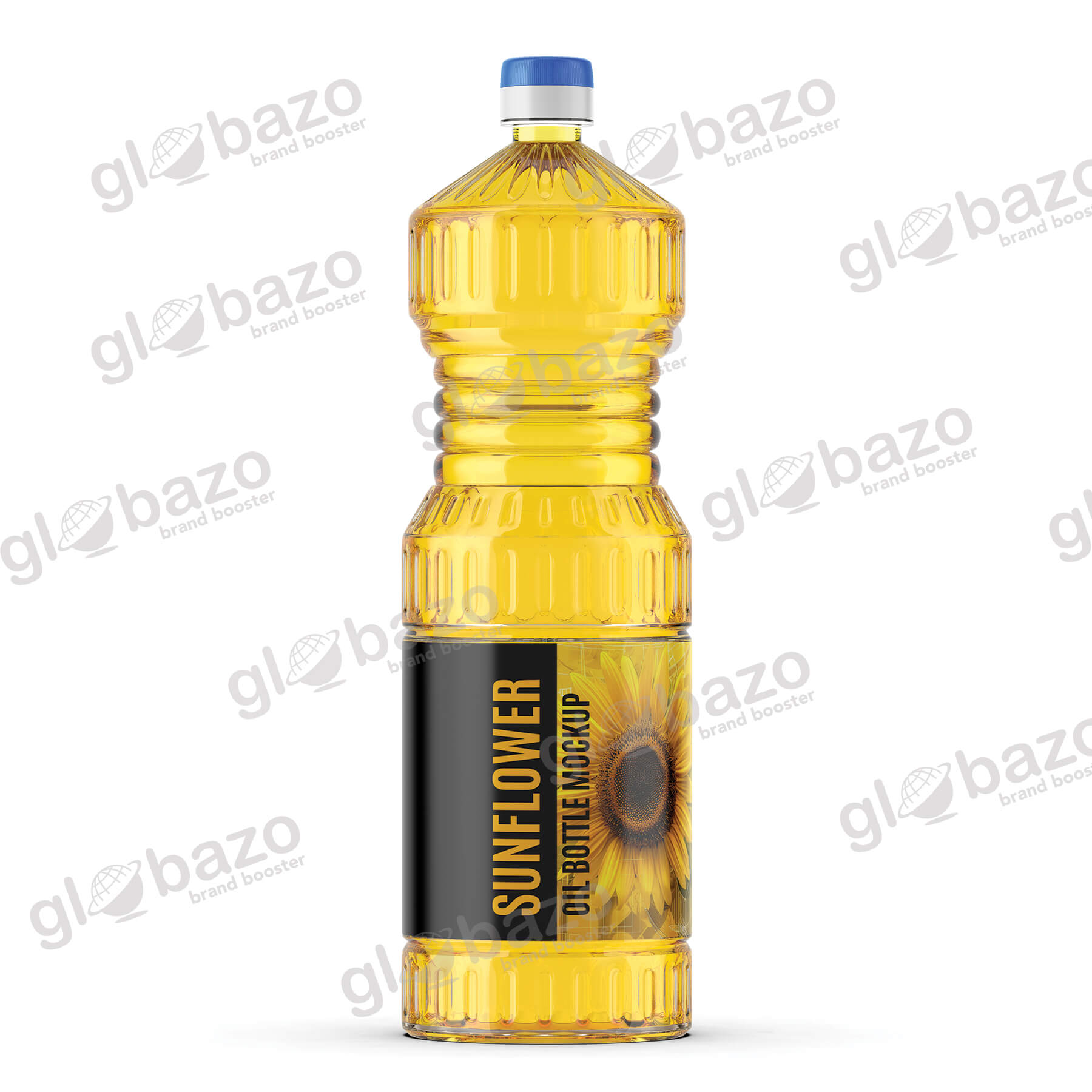 1Ltr. Sunflower Oil Pet Bottle Mockup (pkg-254)
