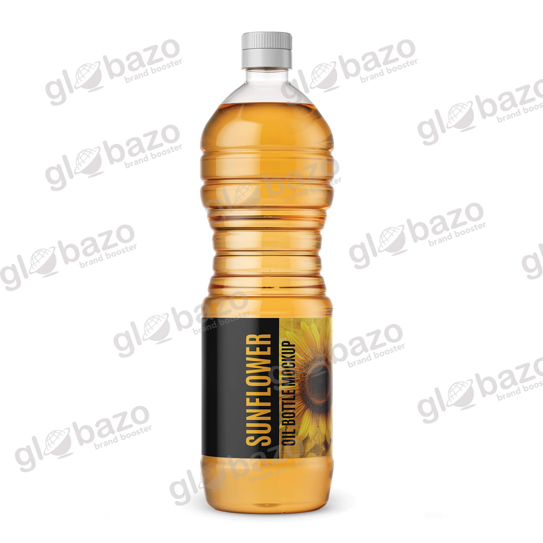 1Ltr. Sunflower Oil Pet Bottle Mockup (pkg-255)