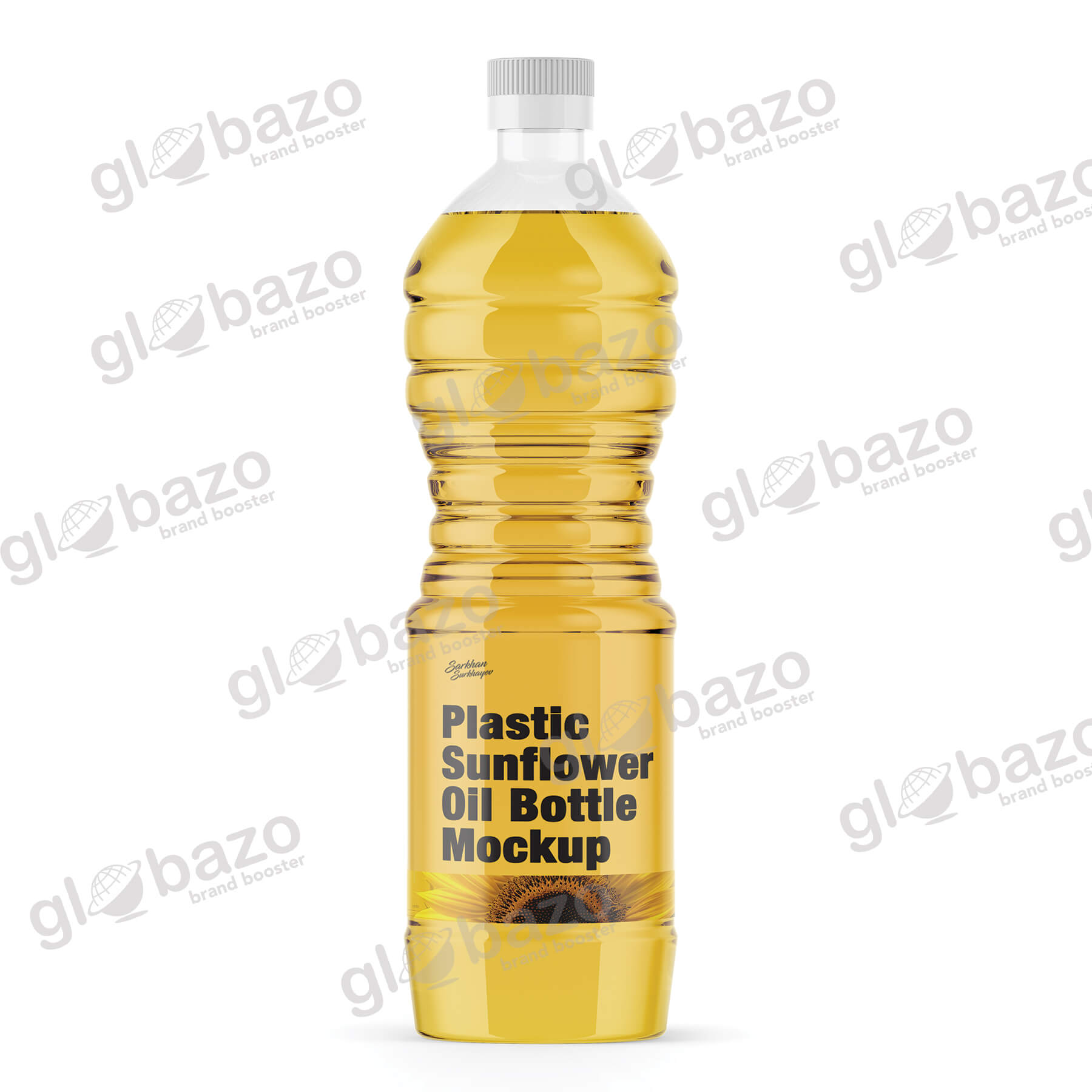 1Ltr. Sunflower Oil Pet Bottle Mockup (pkg-256)