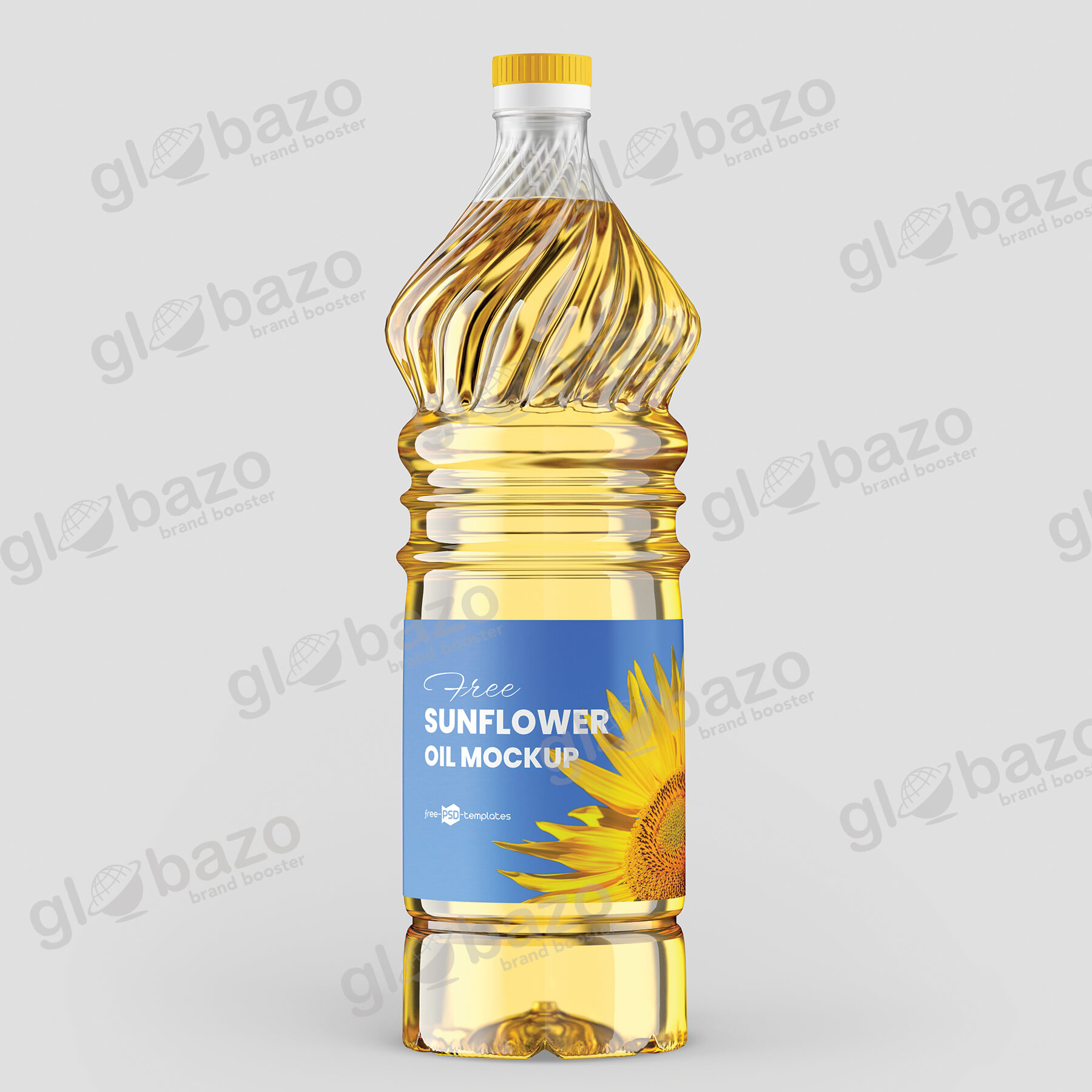 1Ltr. Sunflower Oil Pet Bottle Mockup (pkg-262)