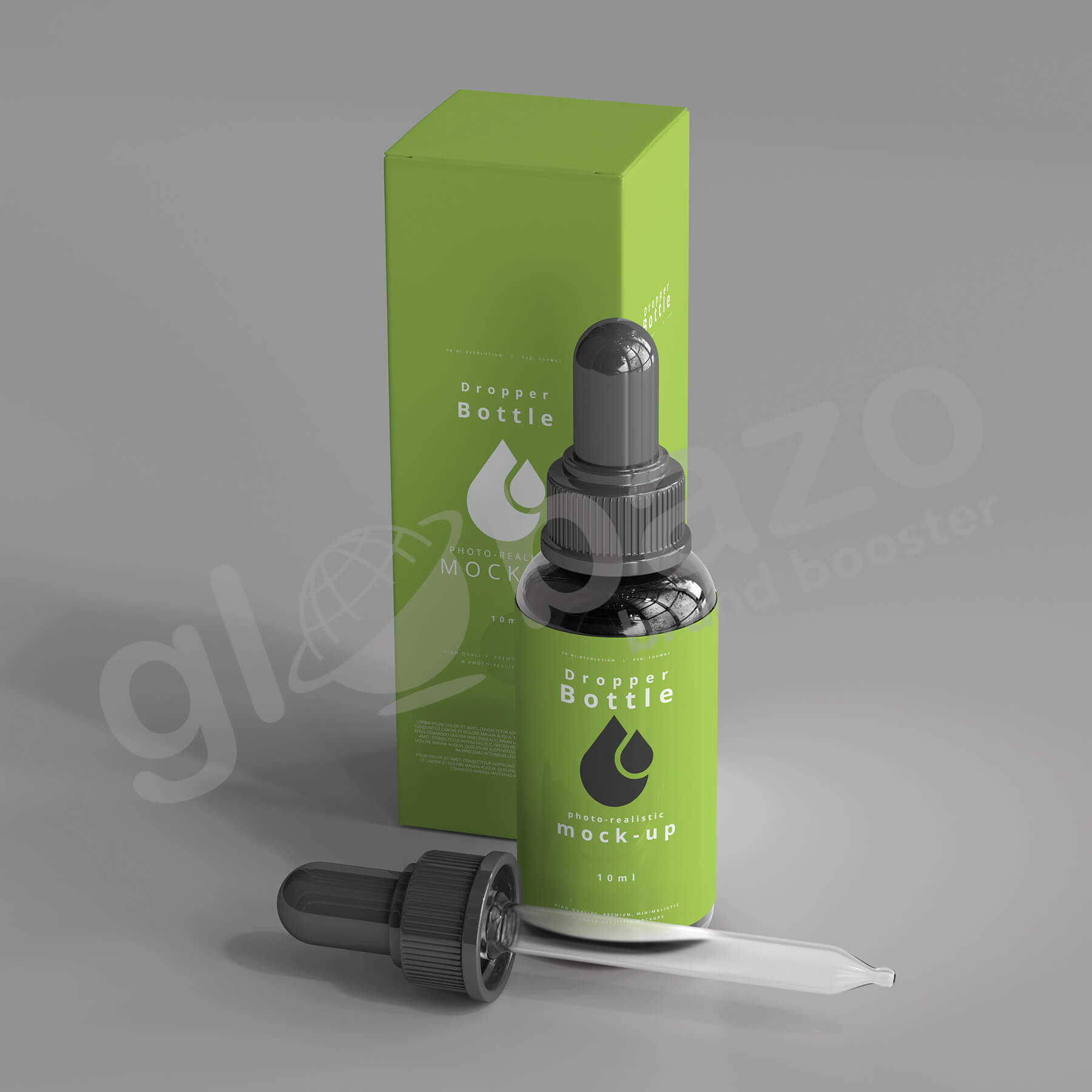 Transparent Dropper Bottle with Box-03 (pkg-66)