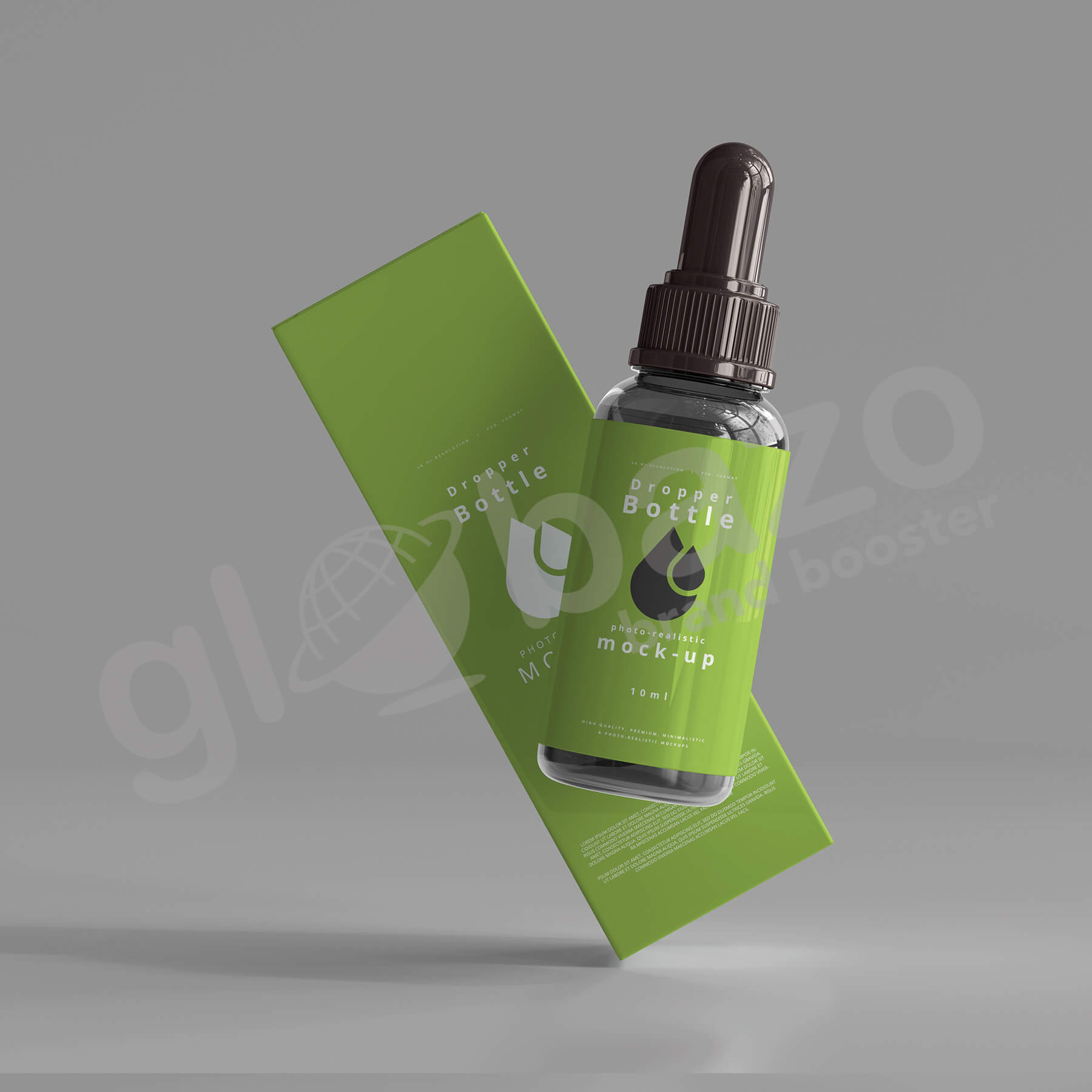 Transparent Dropper Bottle with Box-04 (pkg-67)