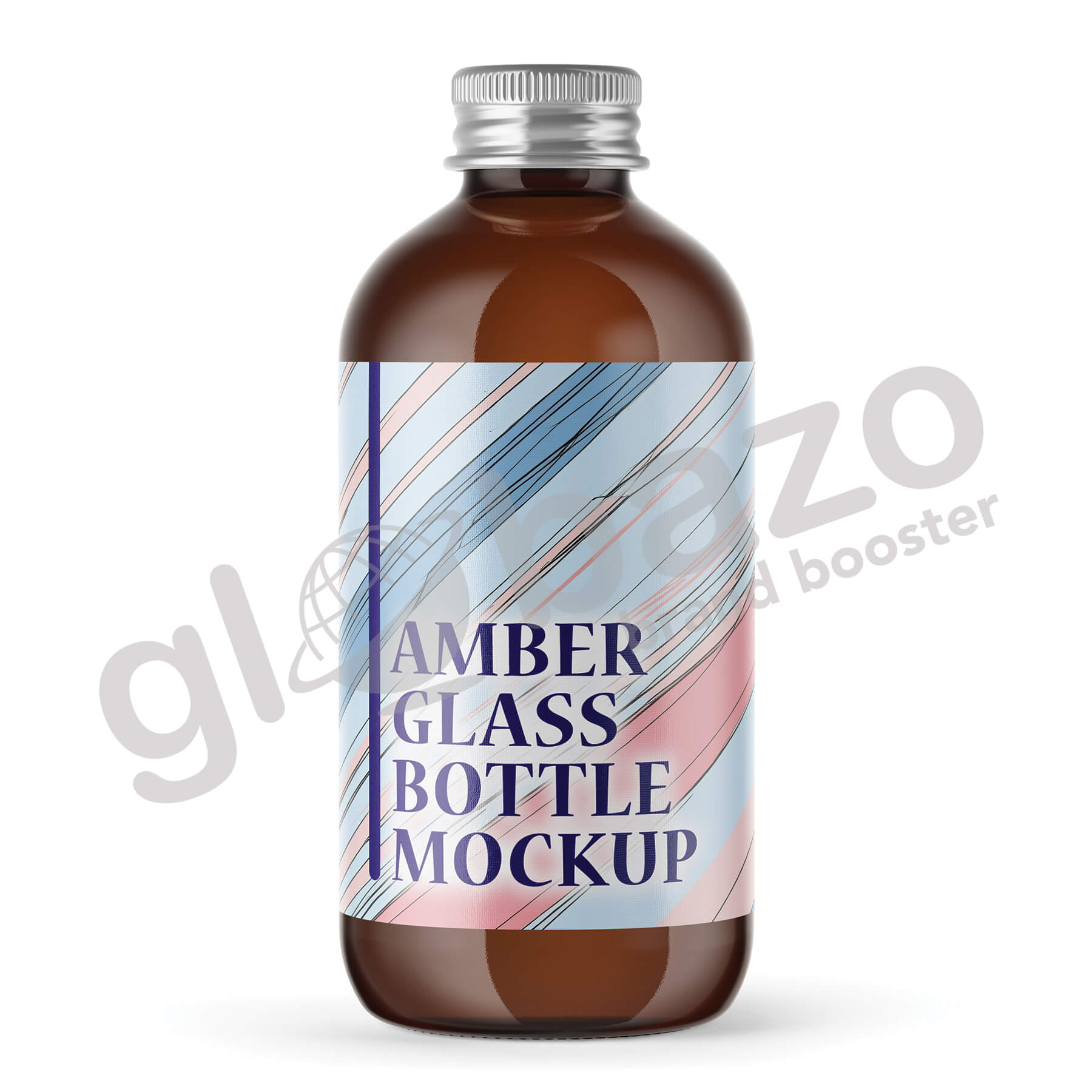 Amber Glass Bottle Mockup (pkg-80)