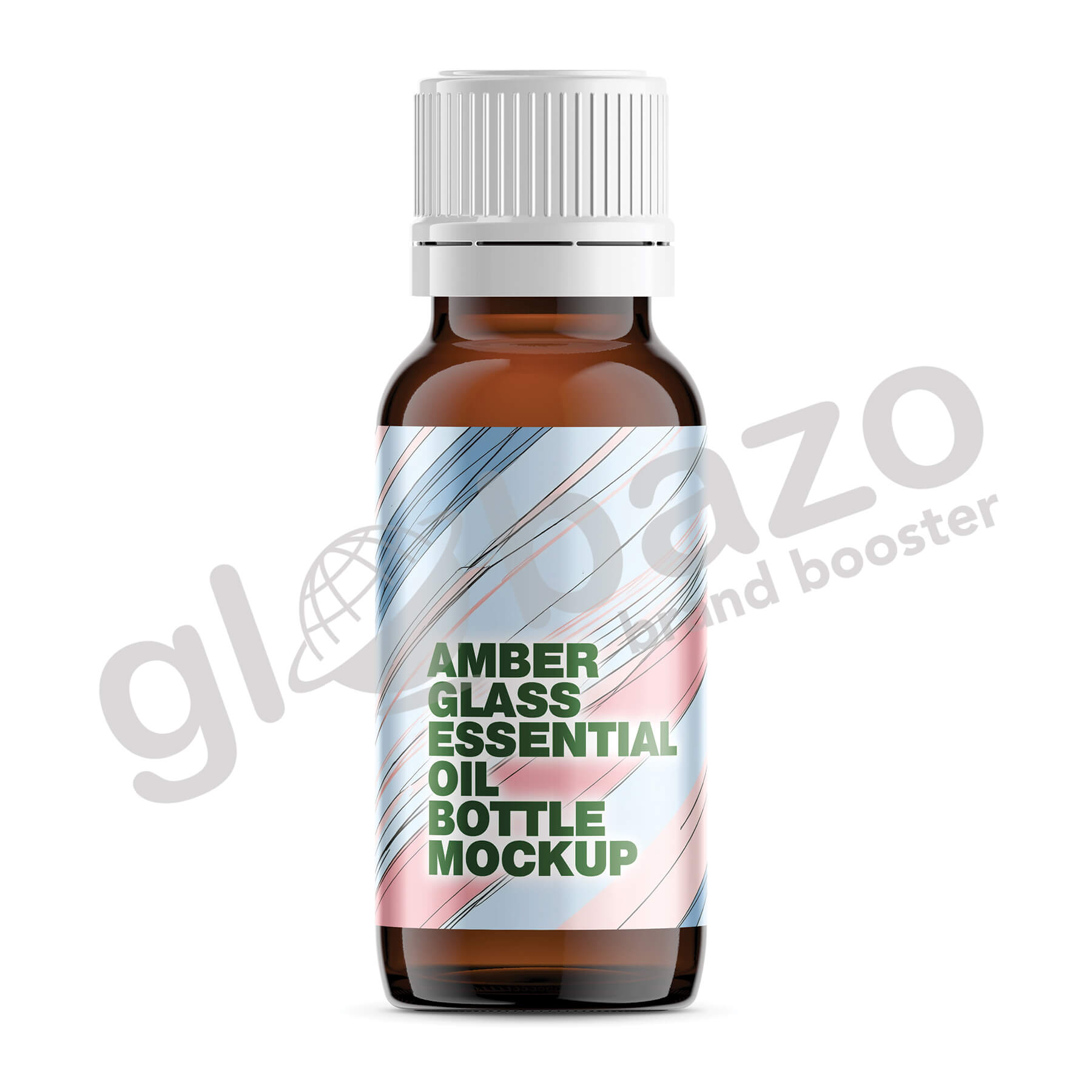Amber Glass Essential Oil Bottle Mockup (pkg-81)