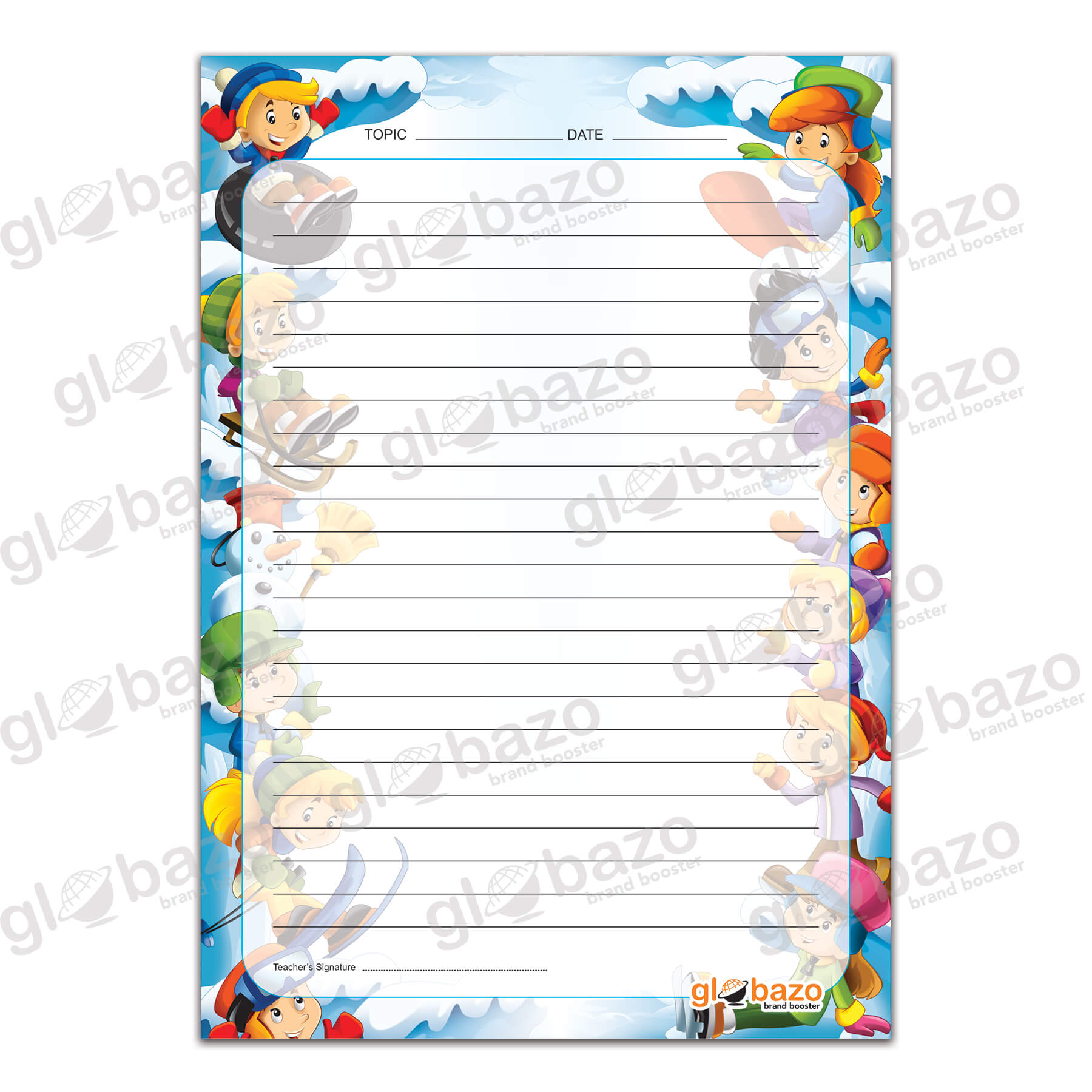 Winter Sports A4 Designer Sheet-06