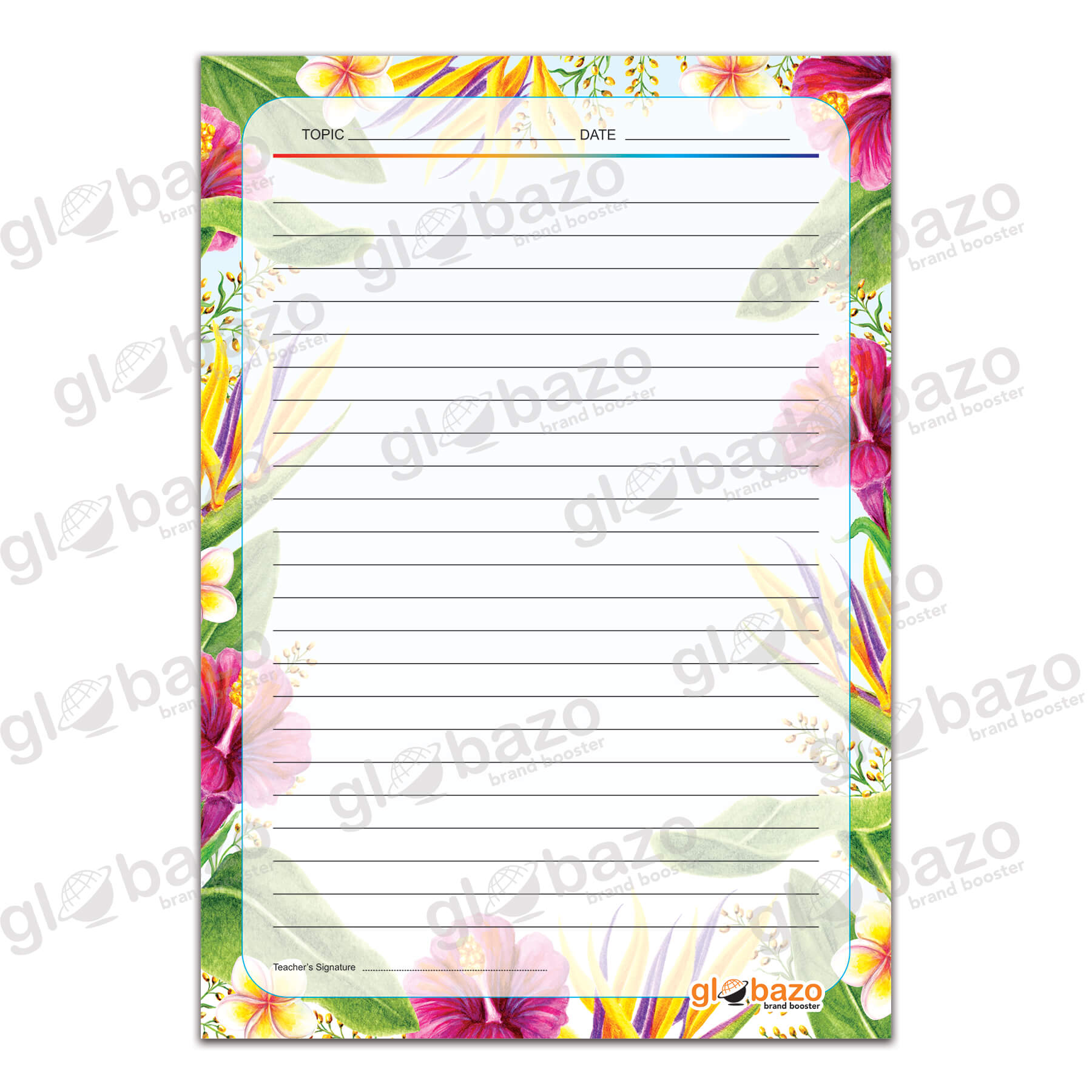 Floral A4 Designer Sheet-07