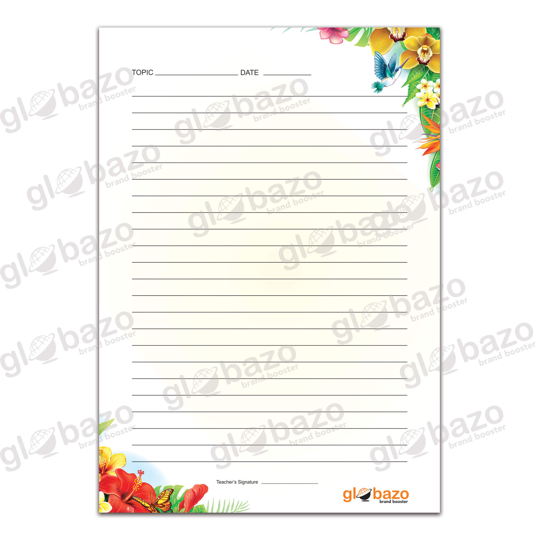 Floral A4 Designer Sheet-13