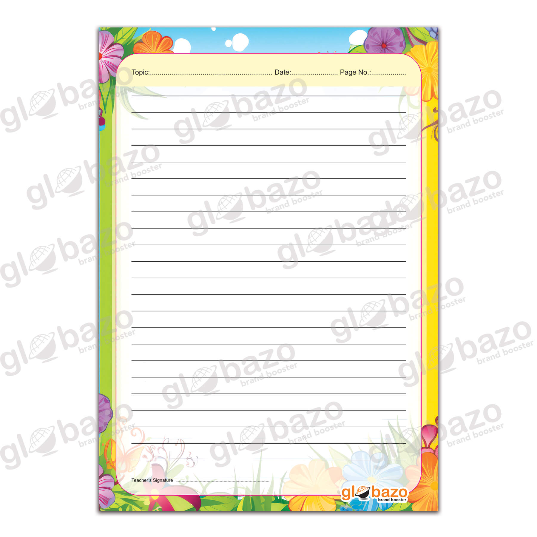 Floral A4 Designer Sheet-17