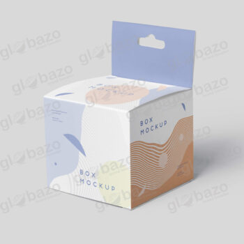 Box Mockup Mini Square With Hanger-pkg-376