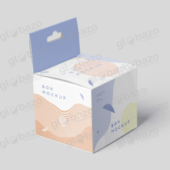 Box Mockup Mini Square With Hanger-pkg-377