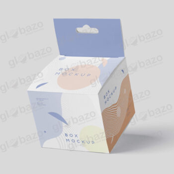 Box Mockup Mini Square With Hanger-pkg-379