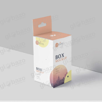 Box Mockup Short  Rectangle  Size With Hanger-pkg-386