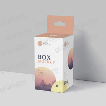 Box Mockup Short  Rectangle  Size With Hanger-pkg-387