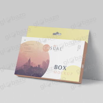 Box Mockup Wide Slim Rectangle Size With Hanger-pkg-394