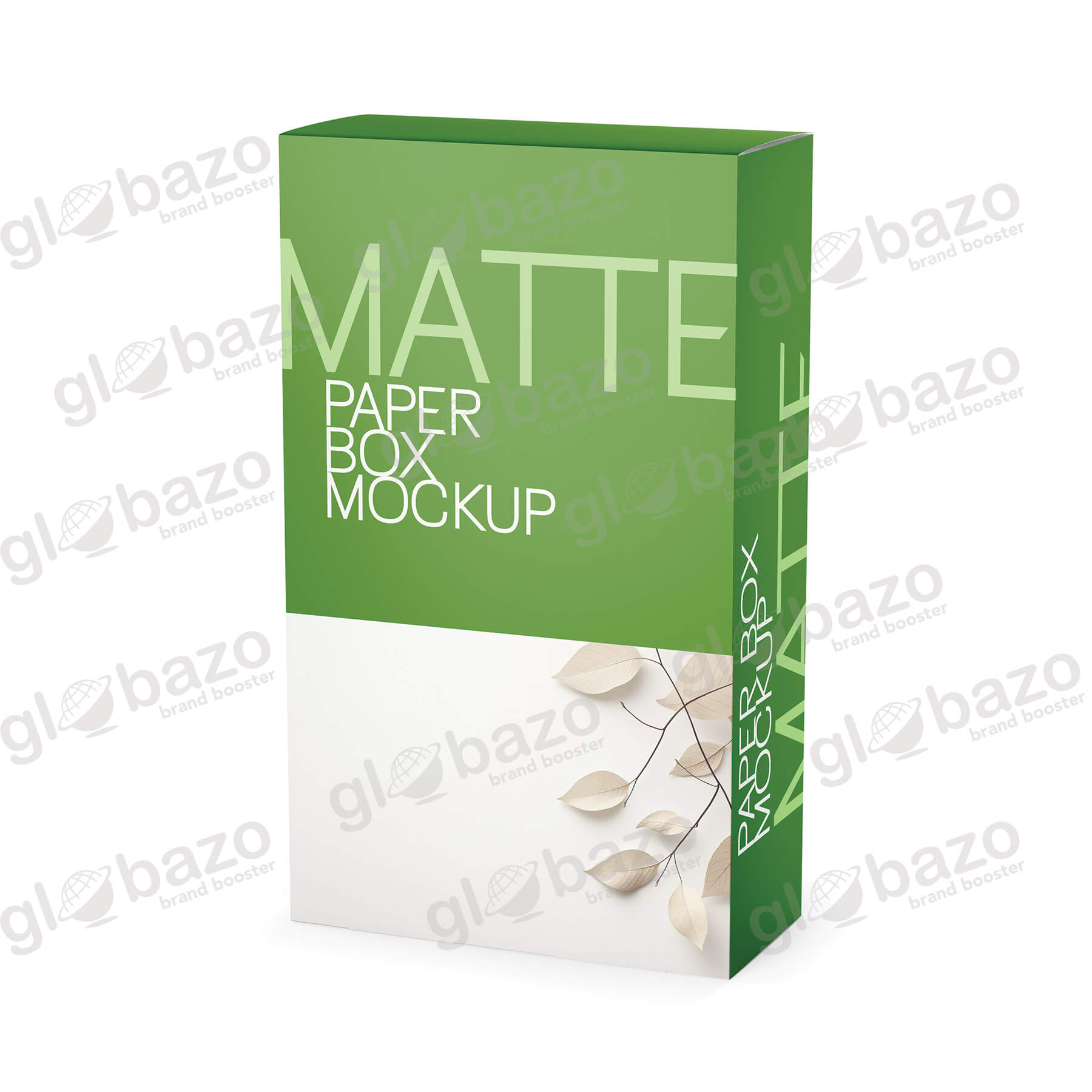 Matte Paper Box Mockup Half Side View-pkg-407