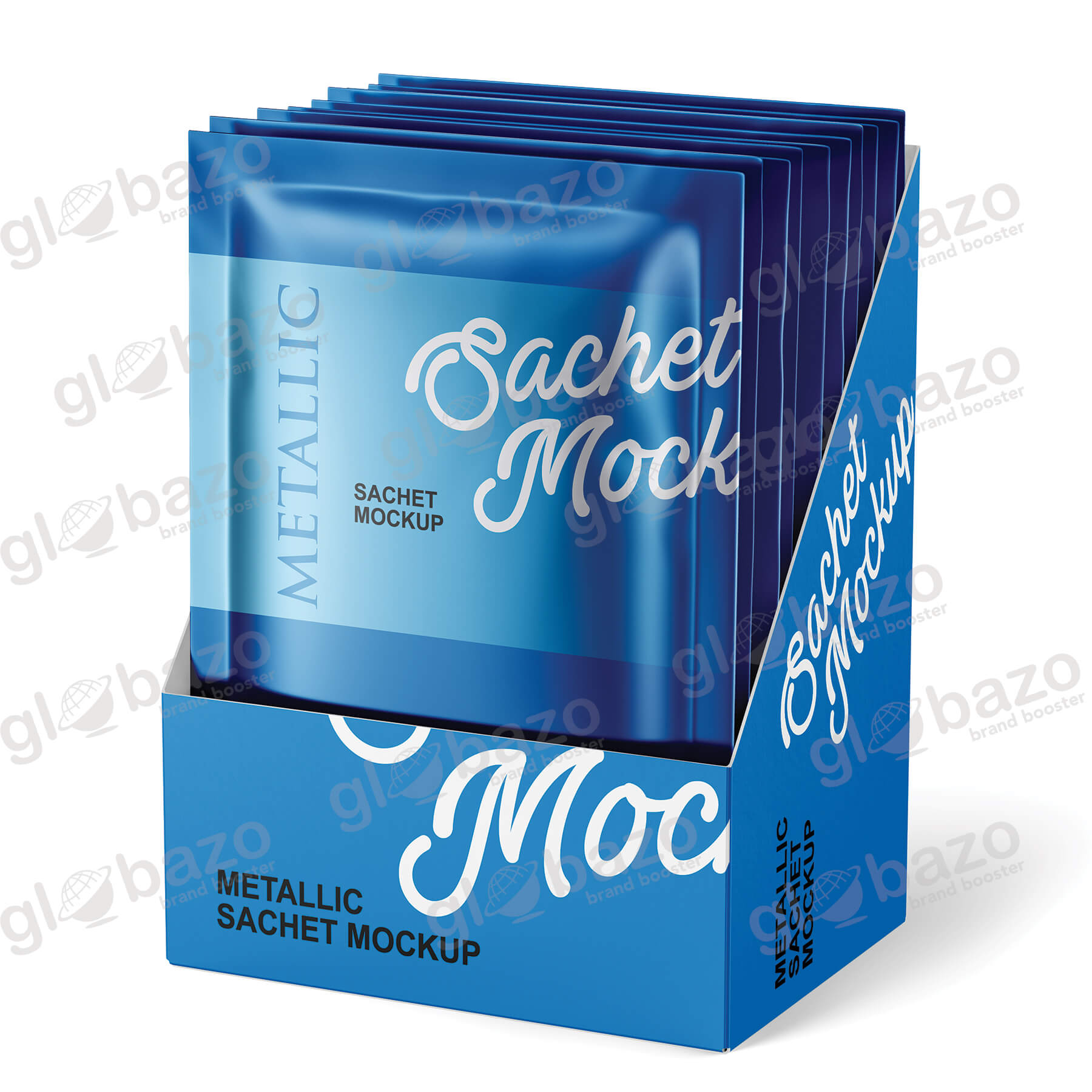 Metallic Sachet in Box Mockup (pkg-447)