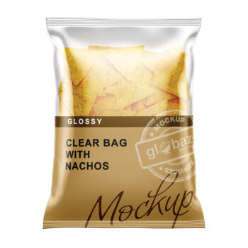 Clear Bag With Nachos Mockup Glossy (pkg-555)