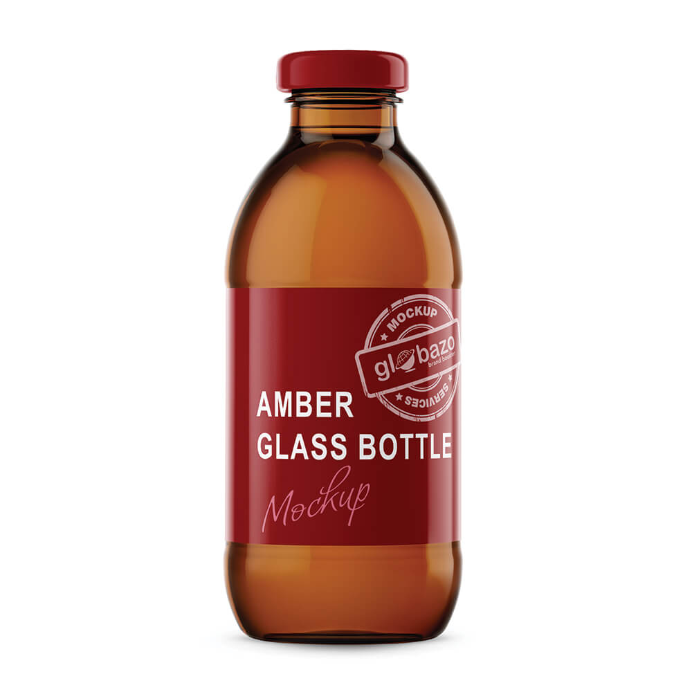 Amber Glass Bottle Mockup (pkg-852)