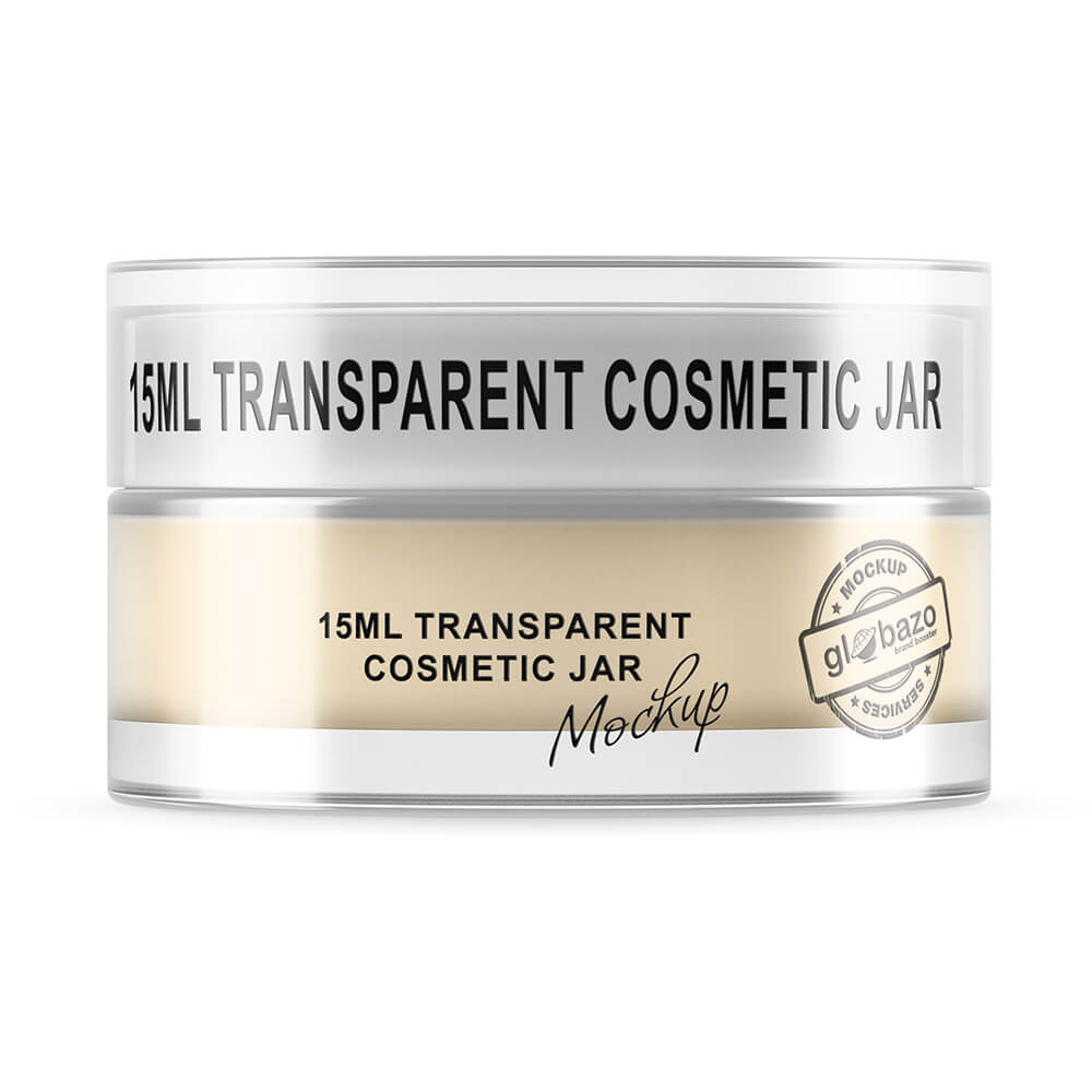 15ml Transparent Cosmetic Jar Mockup (pkg-877)