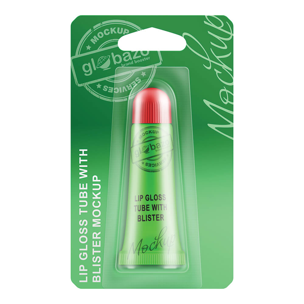 Lip Gloss Tube with Blister Mockup (pkg-879)