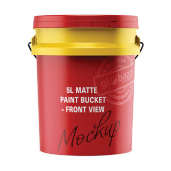 5L Matte Paint Bucket Mockup Front View (pkg-960)