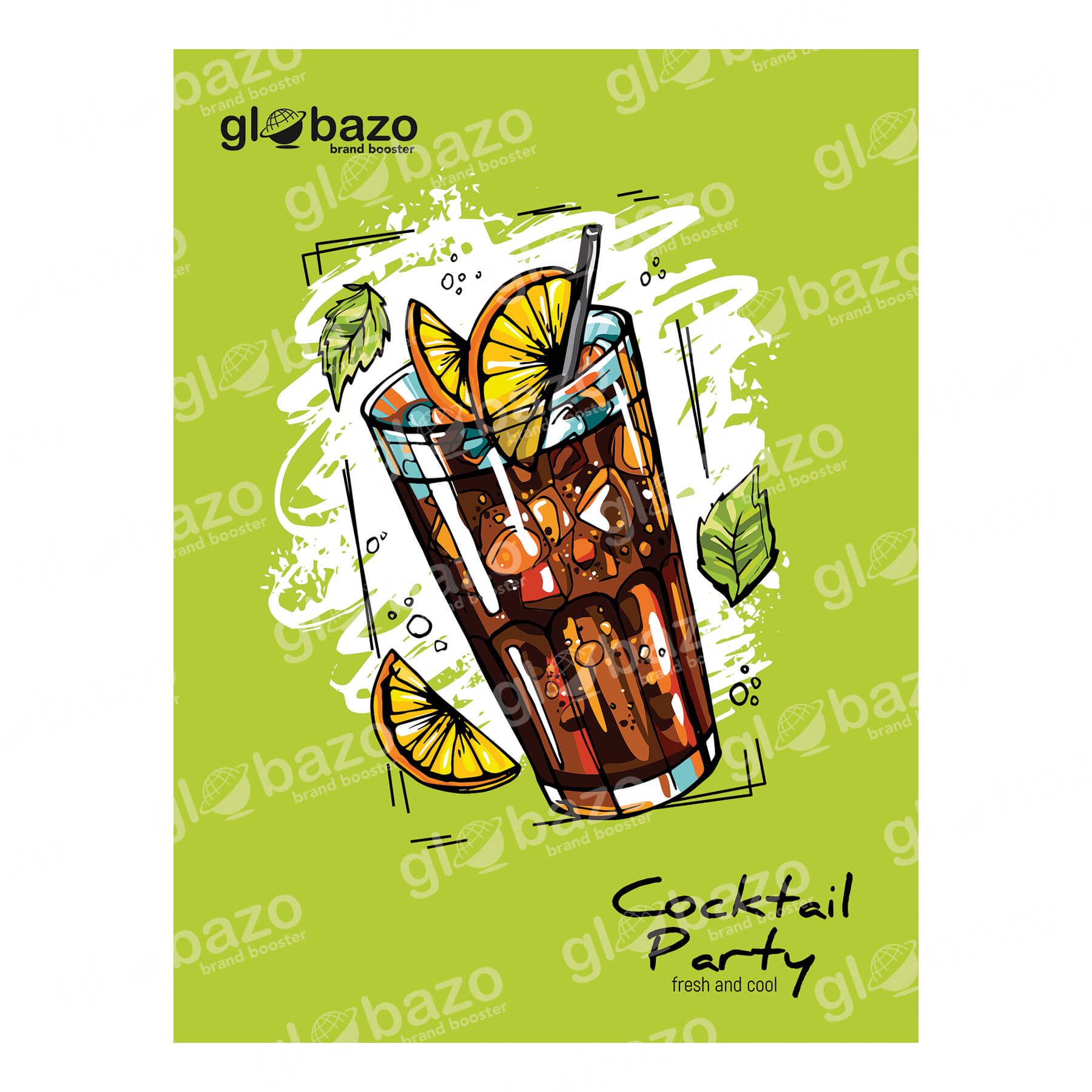 Perfect Cocktail Vibe Food Flex Design((3x4 feet)-43