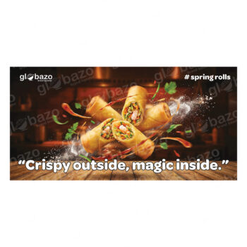Crispy Spring Rolls Food Promotion Flex Design (4×8 Feet)-40