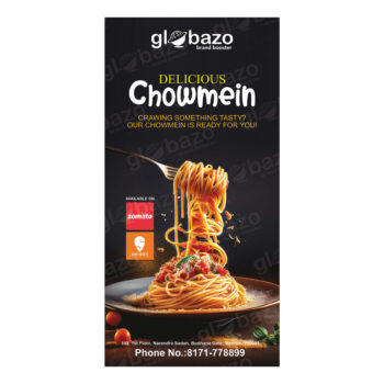 Delicious Chowmein Food Standee Rollup Flex Design (3×6 Feet)-02