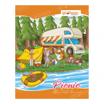 Cartoon Camping And Picnic Scene Notebook Design (FNB-47)