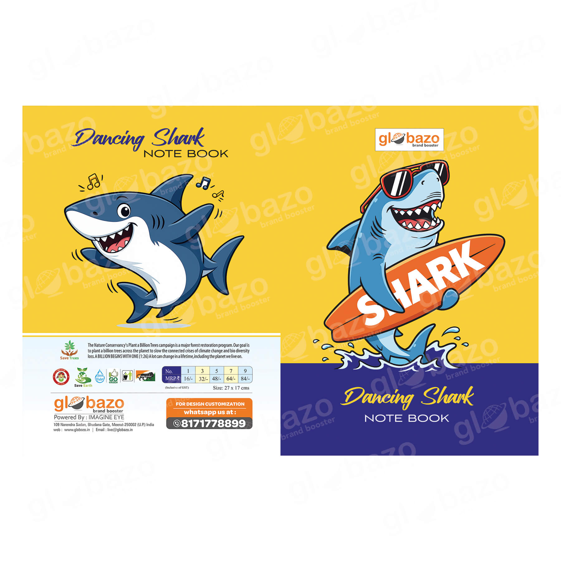 Cartoon Shark Notebook-107 - Image 2