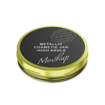 Metallic Cosmetic Jar High Angle (pkg-1061)