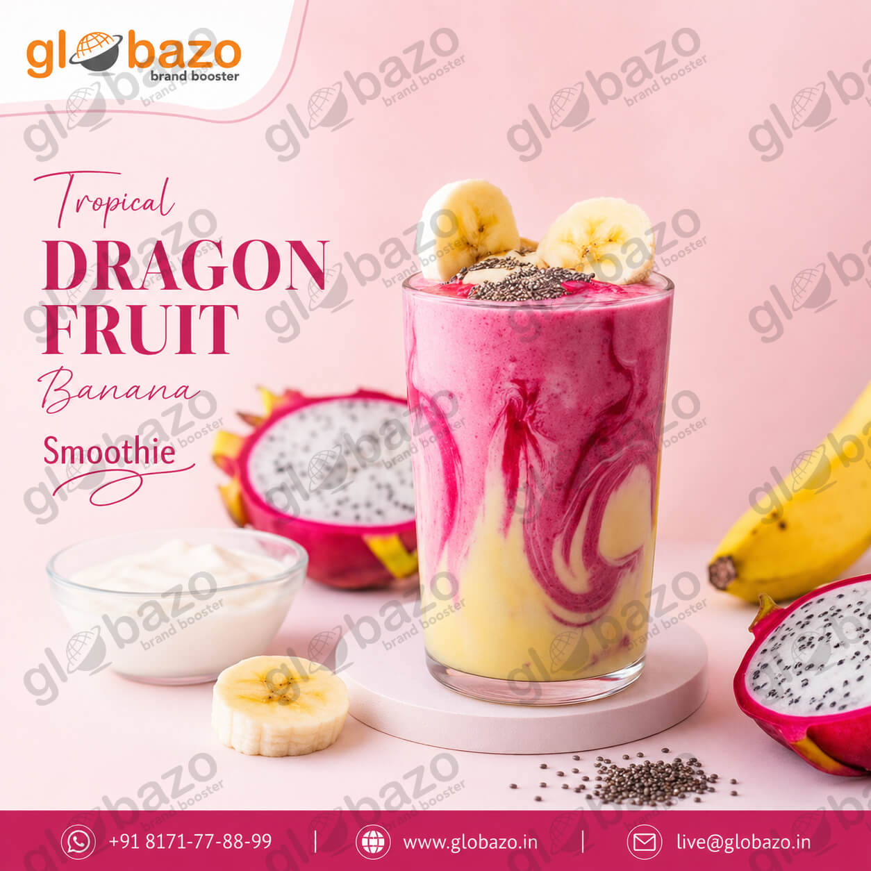 Dragon Fruit Banana Smoothie (drinks-65)