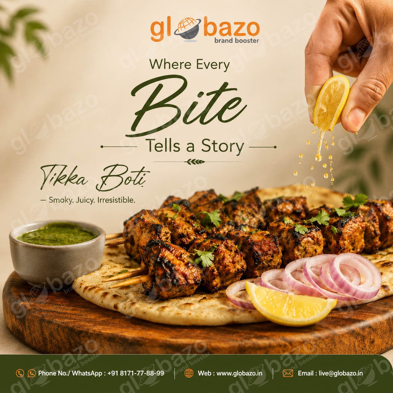 Grilled Tikka Boti (Snacks-208)