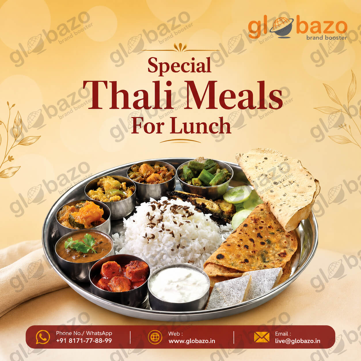 Traditional Indian Special Lunch Thali-12